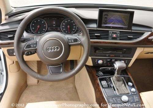 A look at the cockpit area of the 2012 Audi A63.0 Prestige Quattro ...